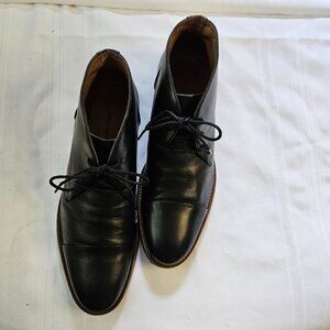 Johnston & Murphy Black Leather Men's Minimalist Refined Chukka Boots Size 8.5M